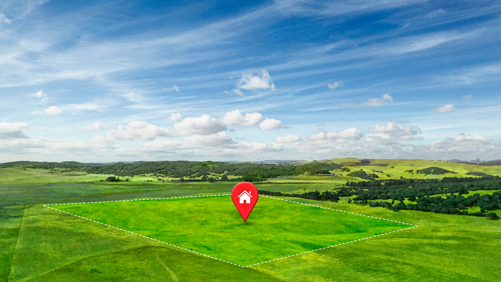 This is how a plot for sale will look like on our platform Flex Estate