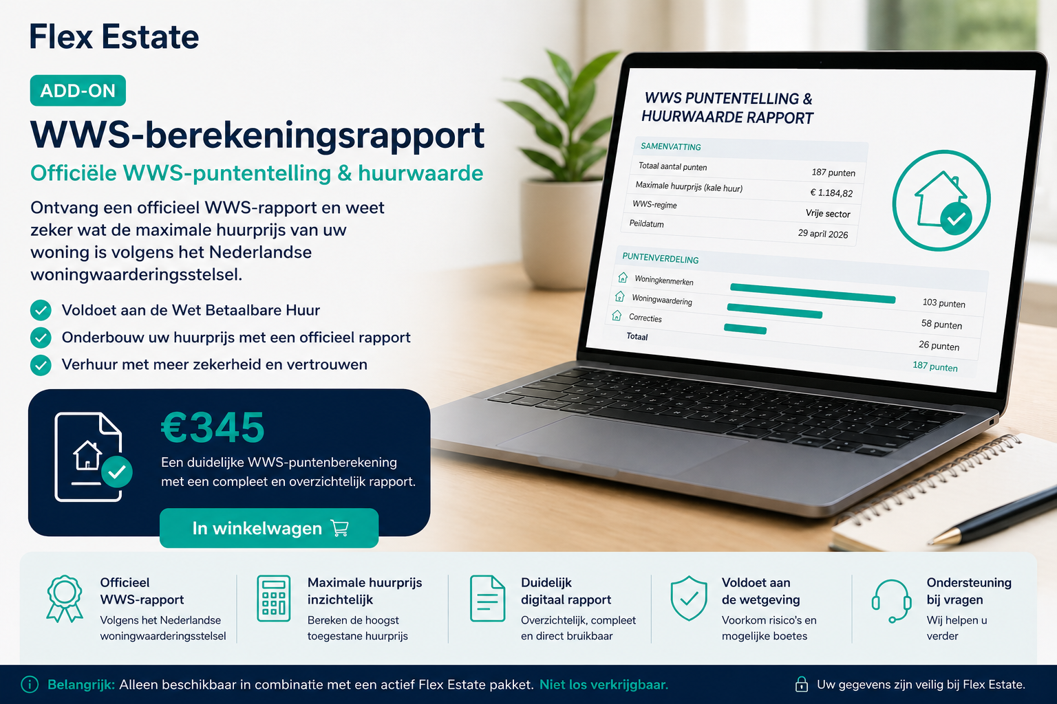 WWS-huurberekeningsrapport via Flex Estate
