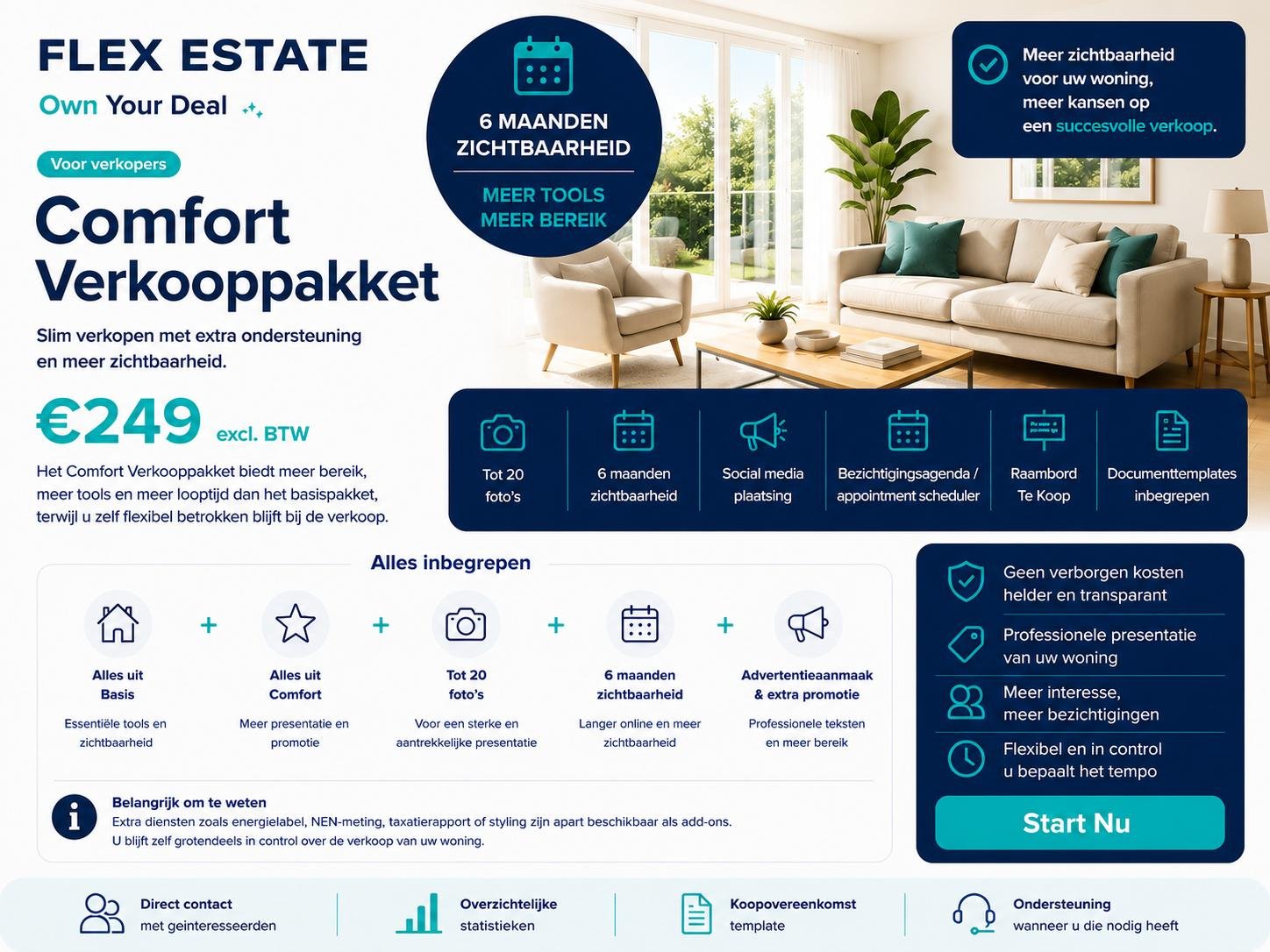 Verkoop Comfort Pakket van Flex Estate