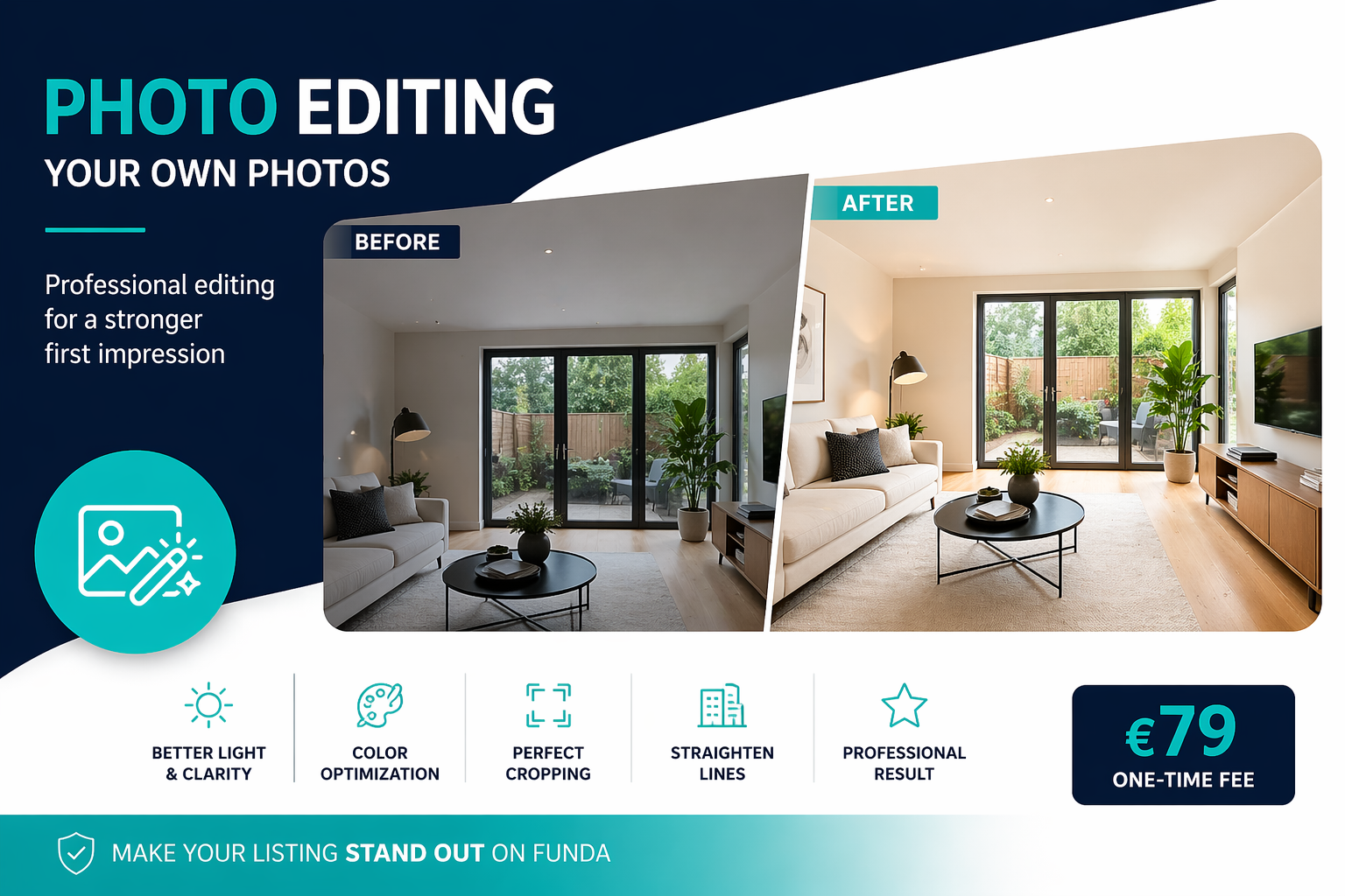 Foto bewerking woningfoto’s