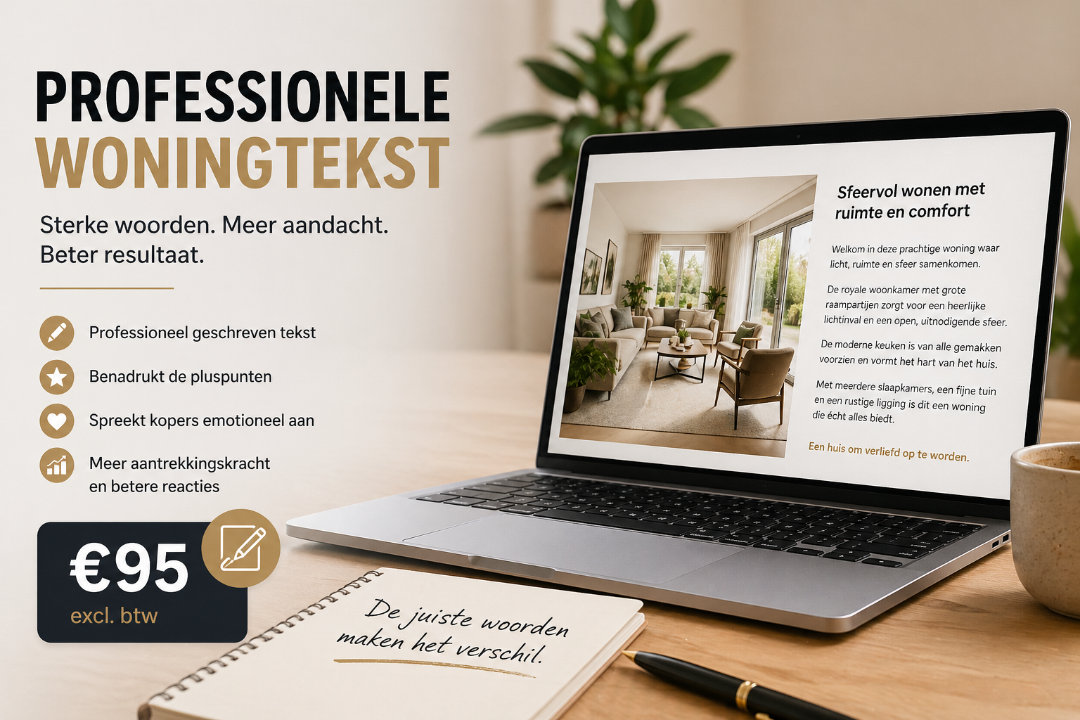 Professionele woningtekst voor woningeigenaren