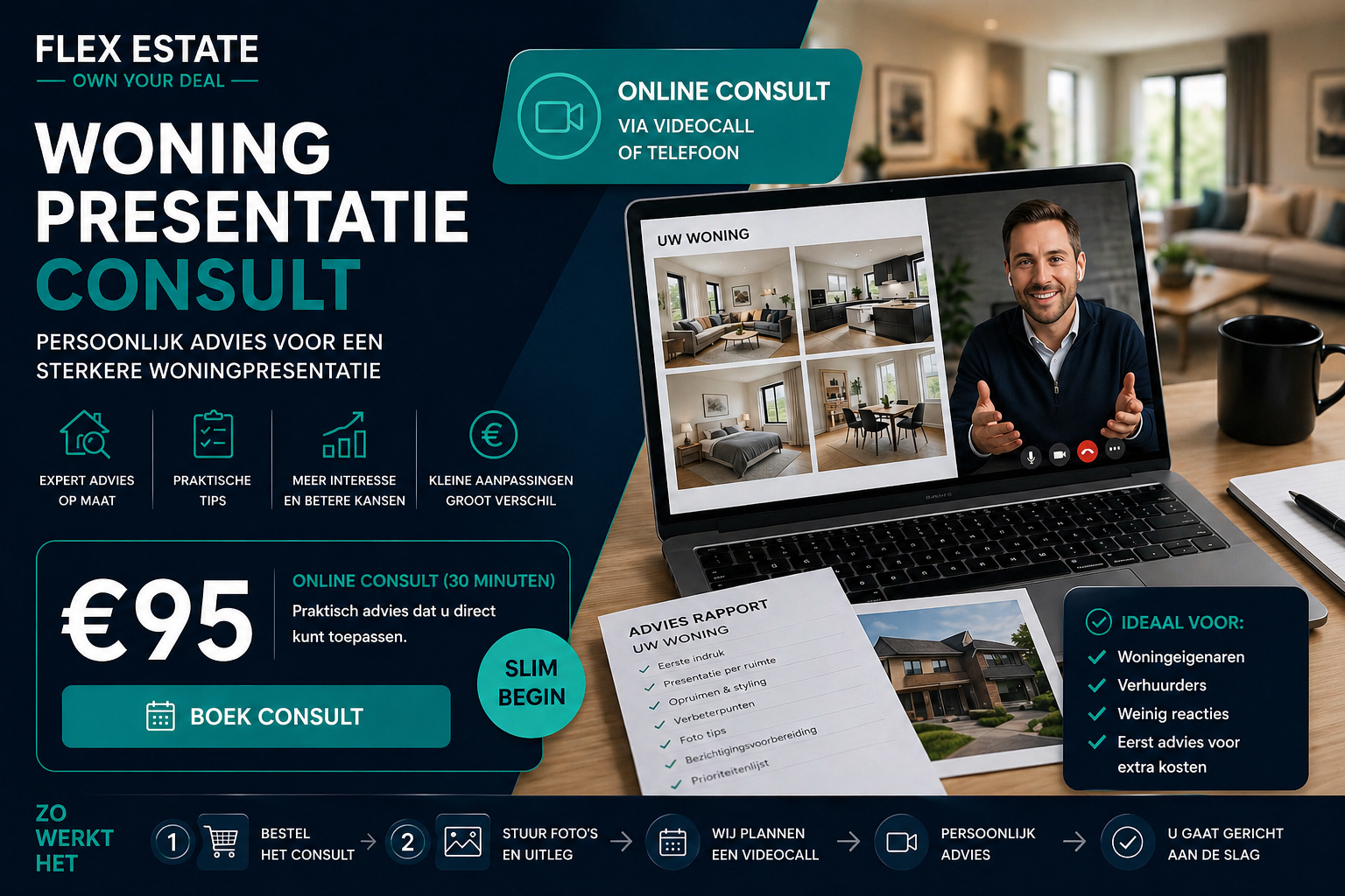 Woning presentatie consult Flex Estate