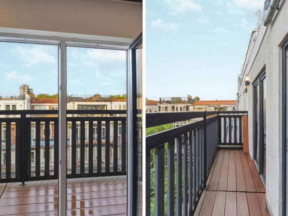 Woestduinstraat 120-3: bovenwoning met dakterras en balkon